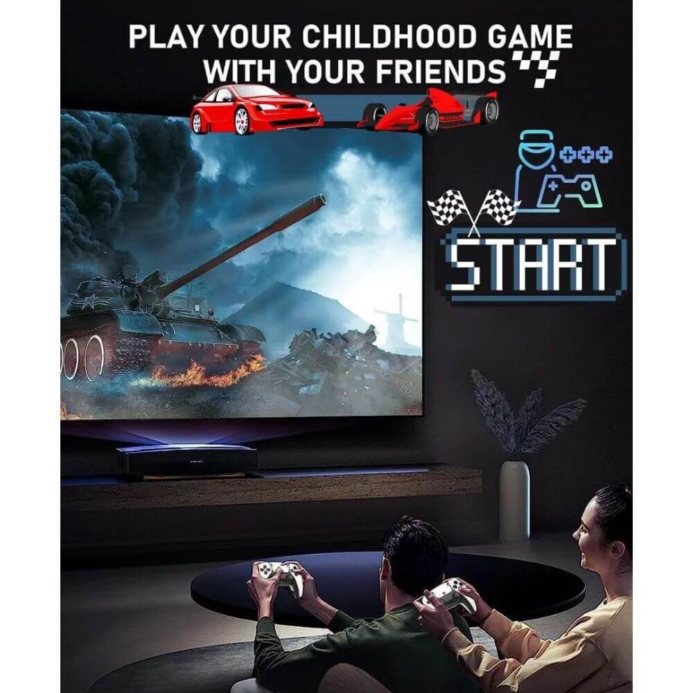 Advance AD-222 wireless game player system featuring an HDMI video game stick and a 2.4G wireless gamepad, designed for plug-and-play gaming on compatible displays. www.usmile.com